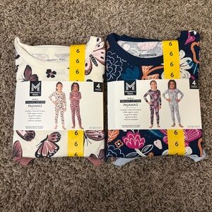 Member's Mark Kids Pajama Set - Butterfly and Floral Design
